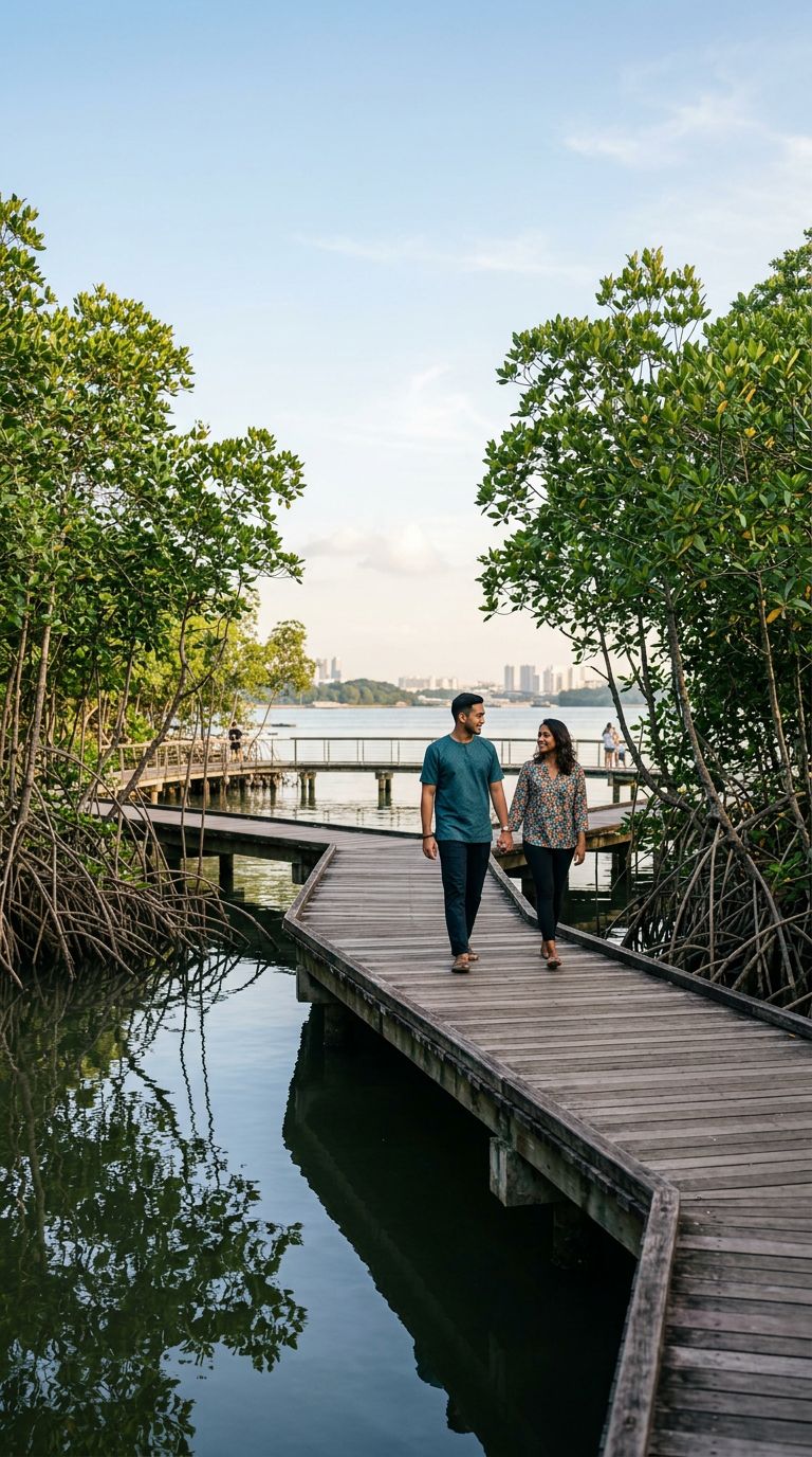 AI couple portrait at Singapore Botanic Gardens